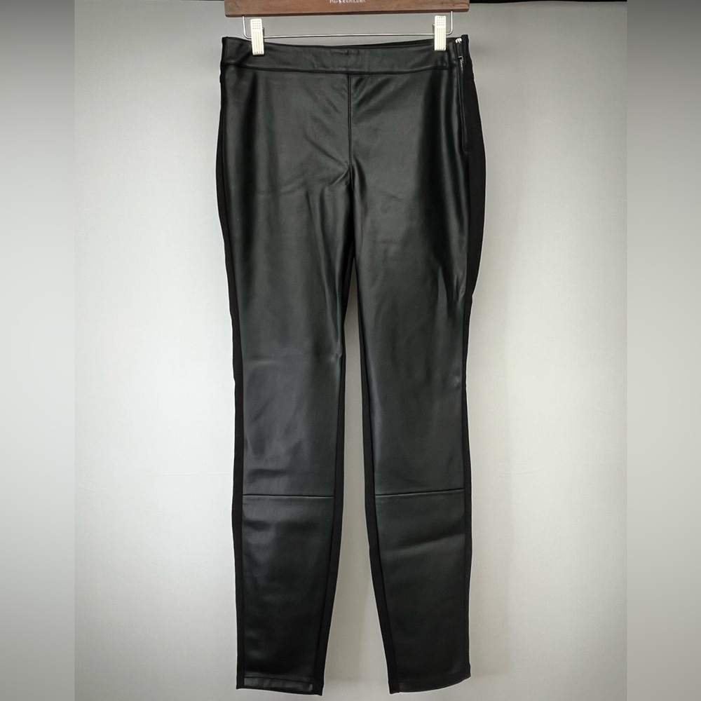 White House|Black Market Leather Look Trouser~Size 4 •NWT